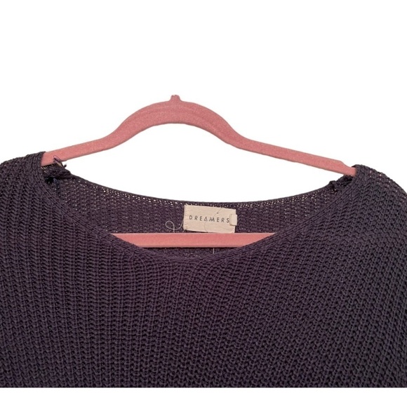 Dreamers Twist Front Deep Purple Sweater Size Medium - Picture 3 of 5
